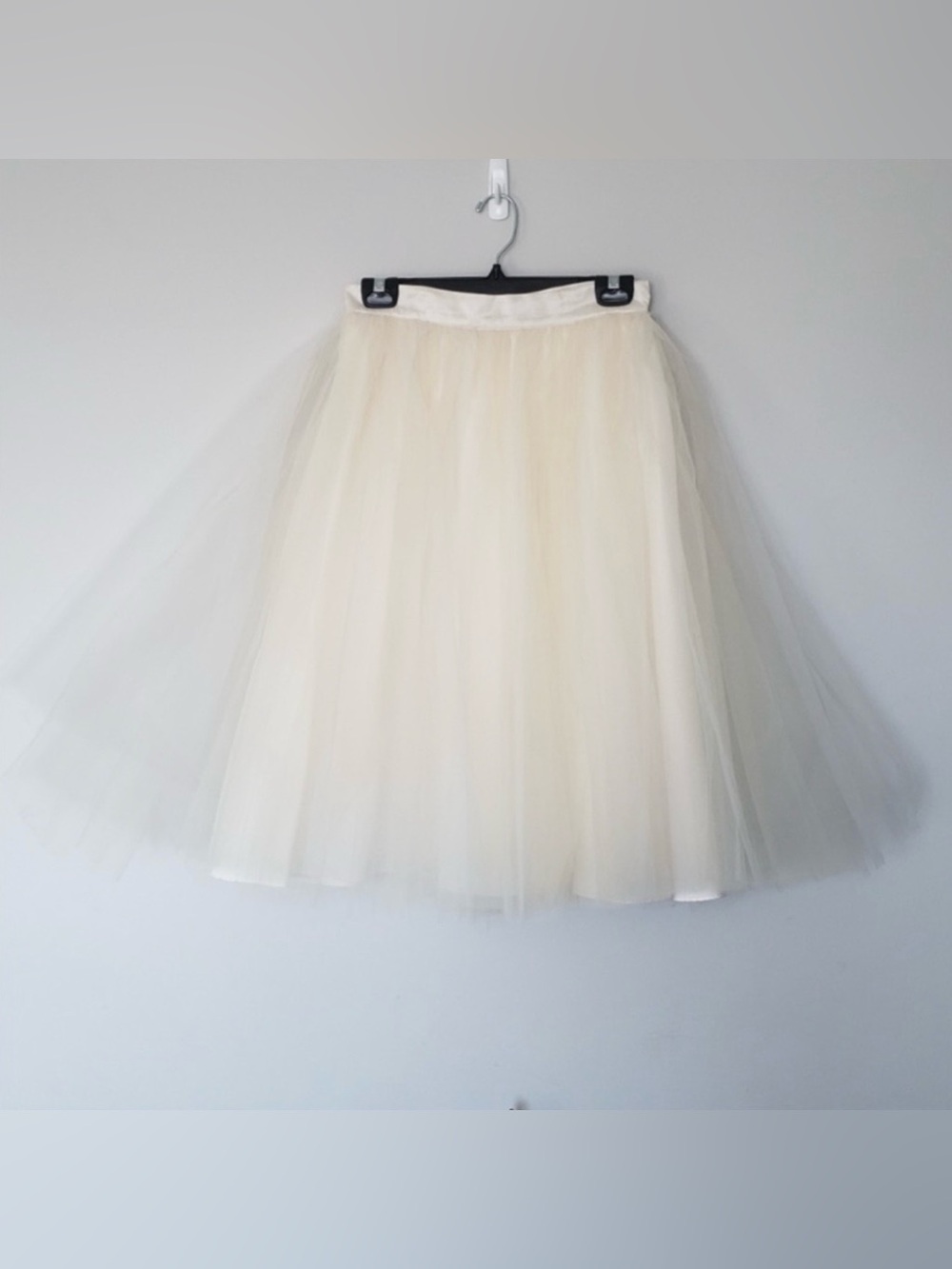 Alexandra Grecco cream tulle midi skirt